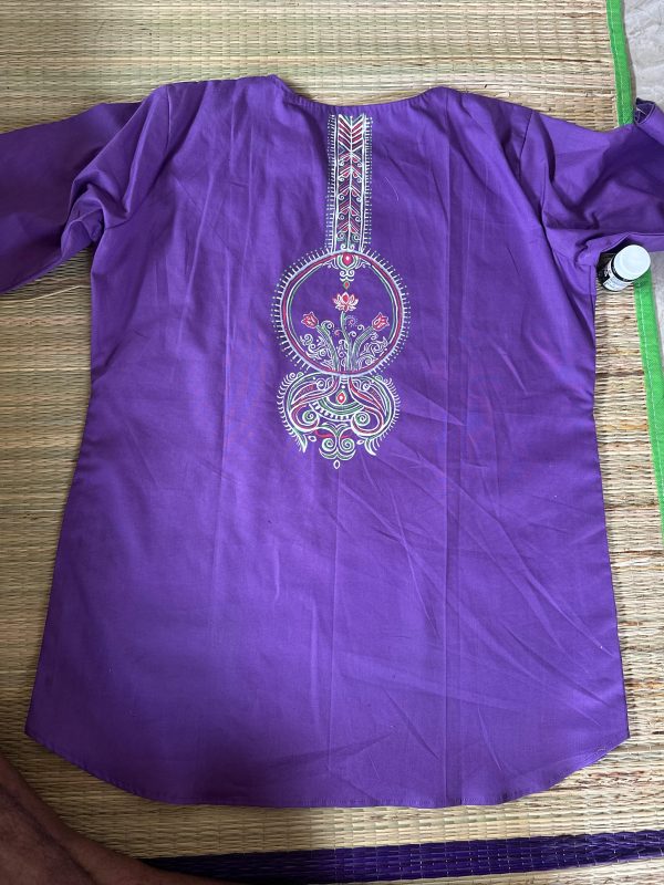 Hand Printed - Women Purple Top