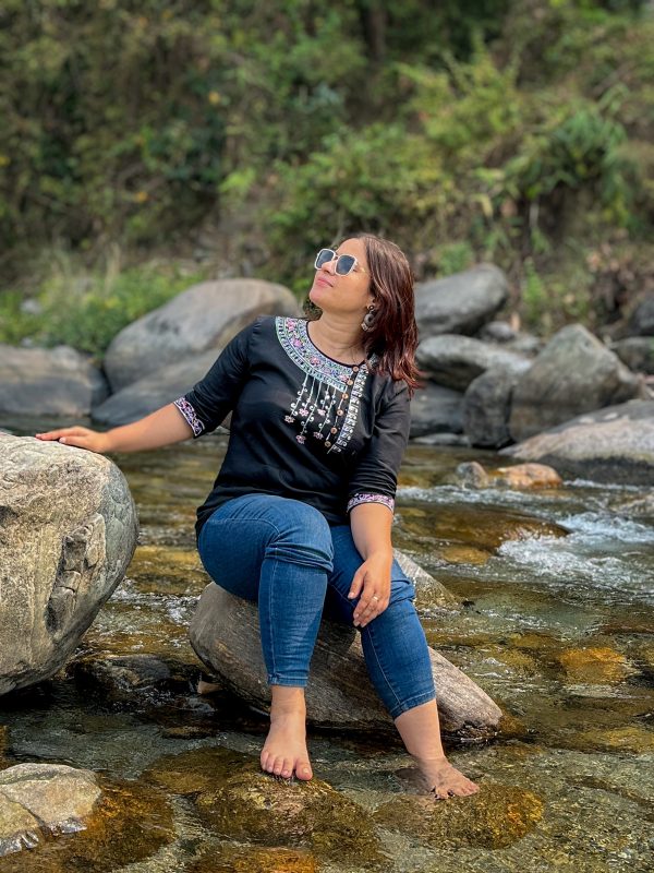 Hand Painted - Cotton Women Top
