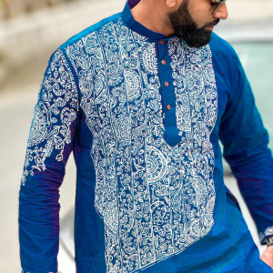 Cutton Blue Panjabi