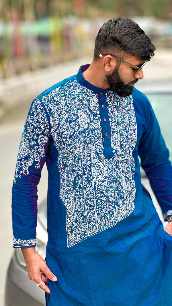 Cutton Blue Panjabi